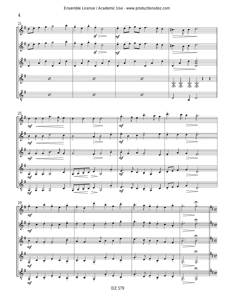 Non Stop Dancing at the Court Guitar Ensemble scores gallery preview page 4