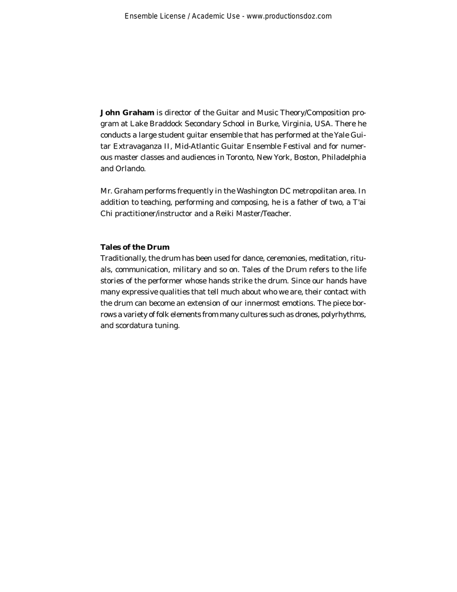 Tales of the Drum Tales of the Drum Guitar Ensemble scores gallery preview page 2