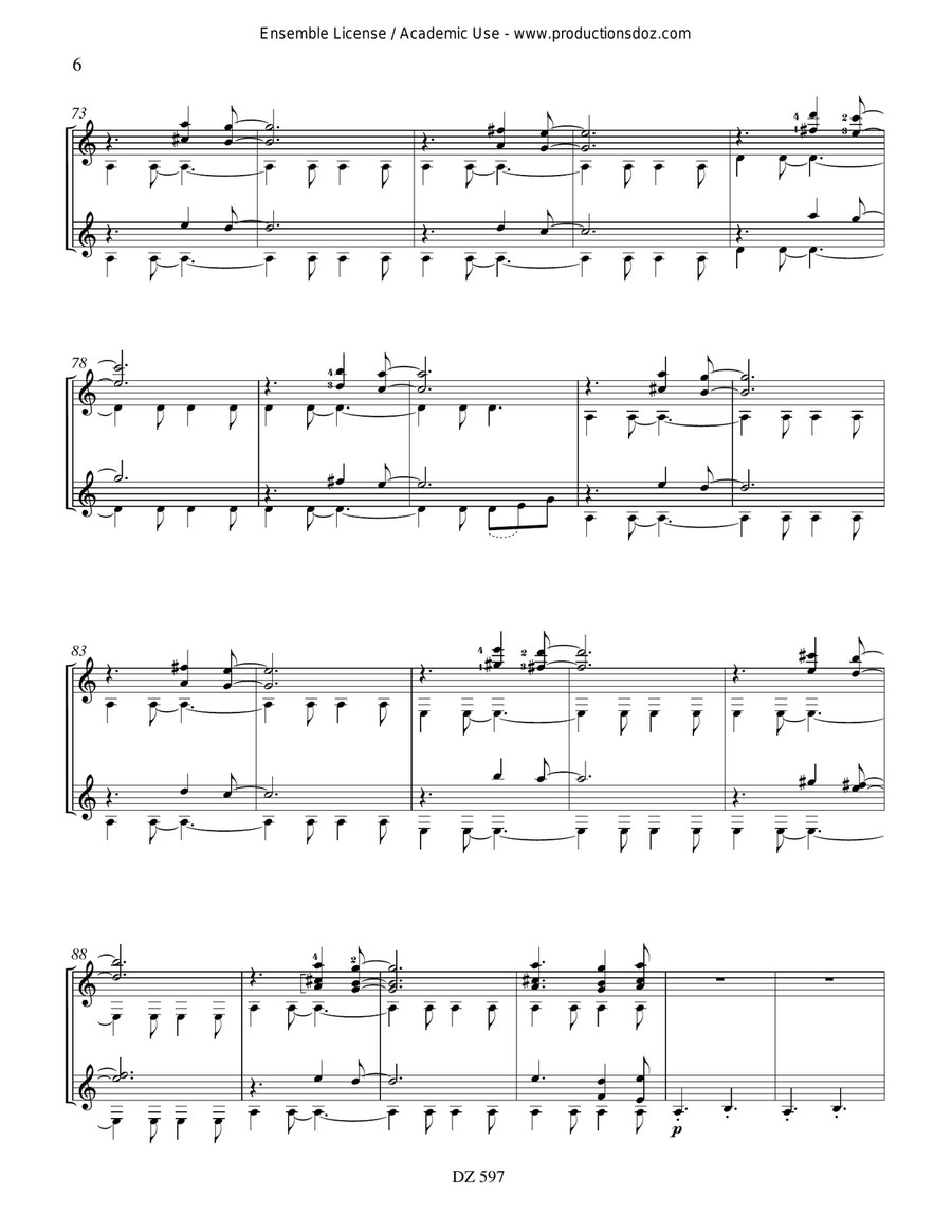 Méditation II Méditation II Classical Guitar scores gallery preview page 6