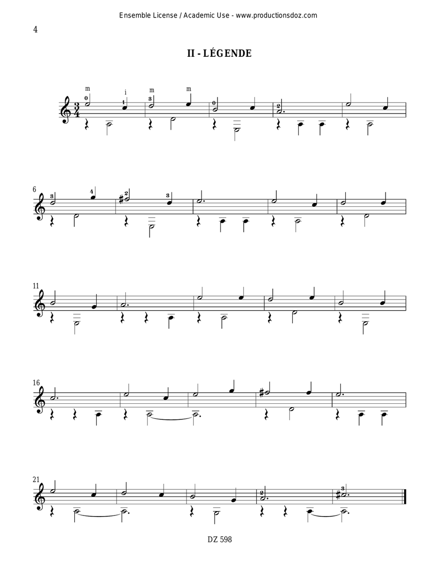 Petites études pour les elfes Classical Guitar scores gallery preview page 4