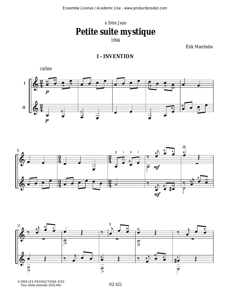 Petite suite mystique Petite suite mystique Classical Guitar scores gallery preview page 2