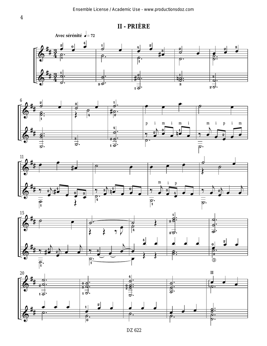 Petite suite mystique Petite suite mystique Classical Guitar scores gallery preview page 4