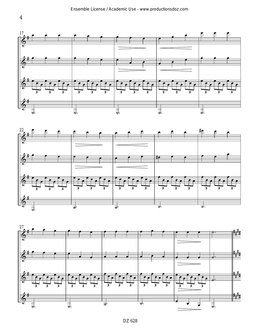 Romance Romance Guitar Ensemble scores gallery preview page 4