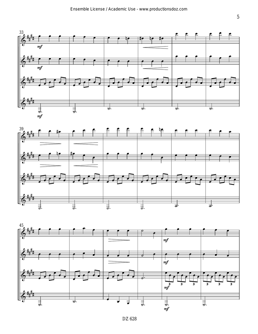 Romance Romance Guitar Ensemble scores gallery preview page 5