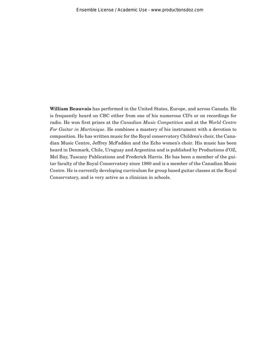 Ah! si mon moine voulait danser Guitar Ensemble scores gallery preview page 2