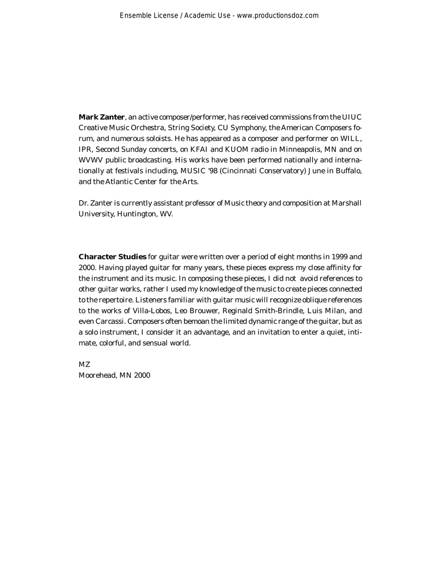 Character Studies Character Studies Classical Guitar scores gallery preview page 2