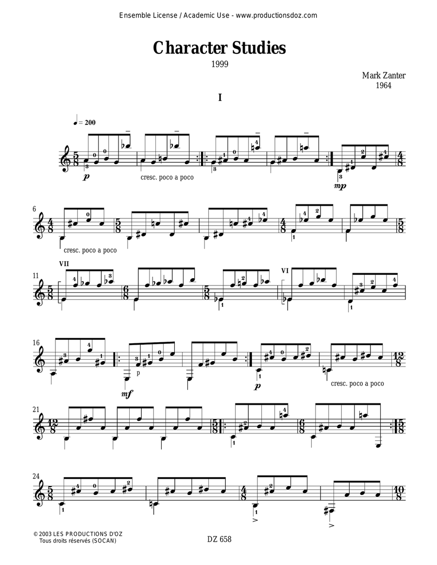 Character Studies Character Studies Classical Guitar scores gallery preview page 3