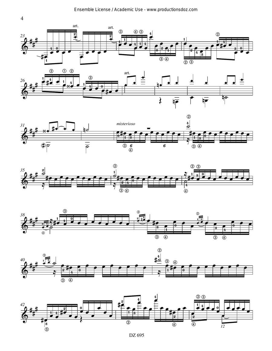 Under the Influence of Poetry Classical Guitar scores gallery preview page 4