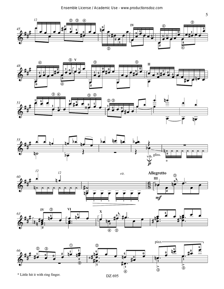 Under the Influence of Poetry Classical Guitar scores gallery preview page 5