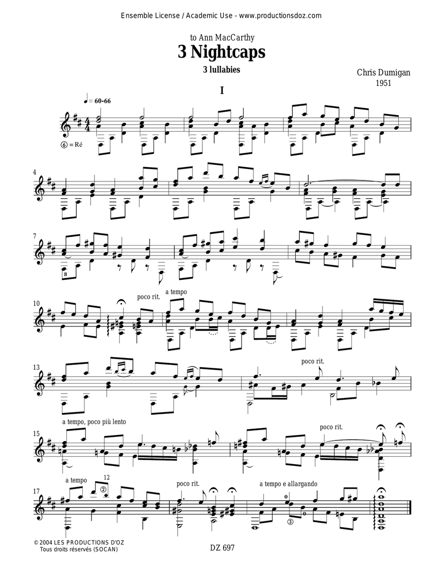 3 Nightcaps Classical Guitar - Digital Sheet Music page 3