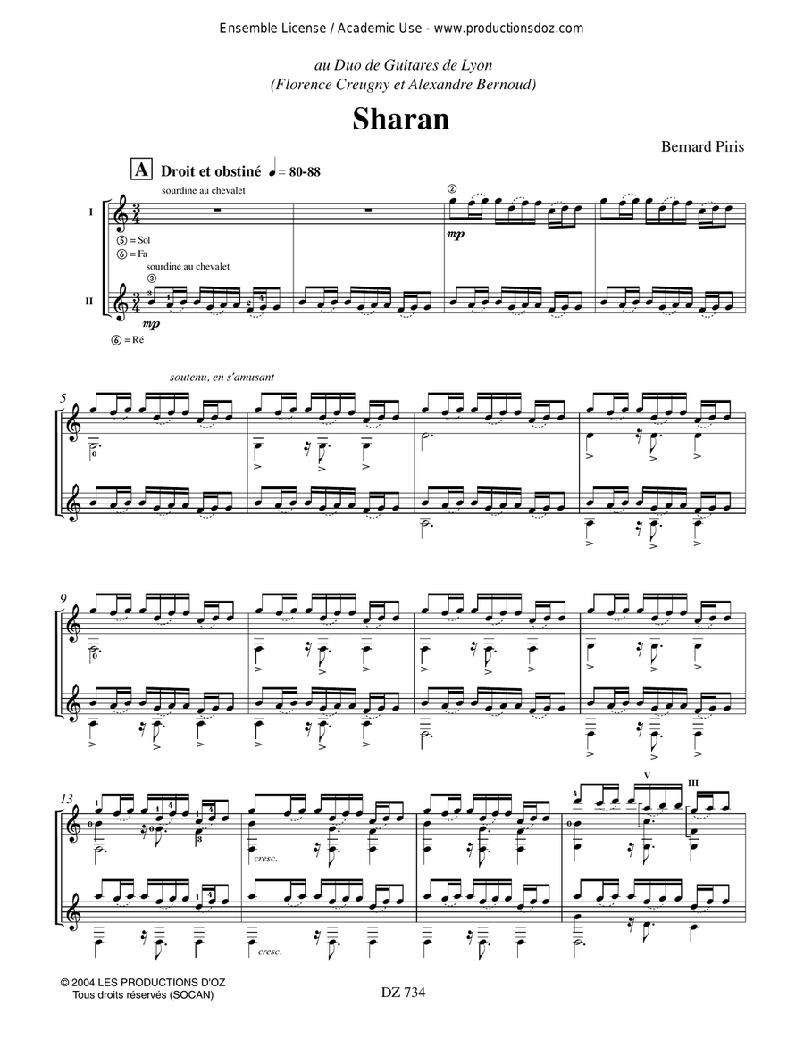Sharan Sharan Classical Guitar scores gallery preview page 3