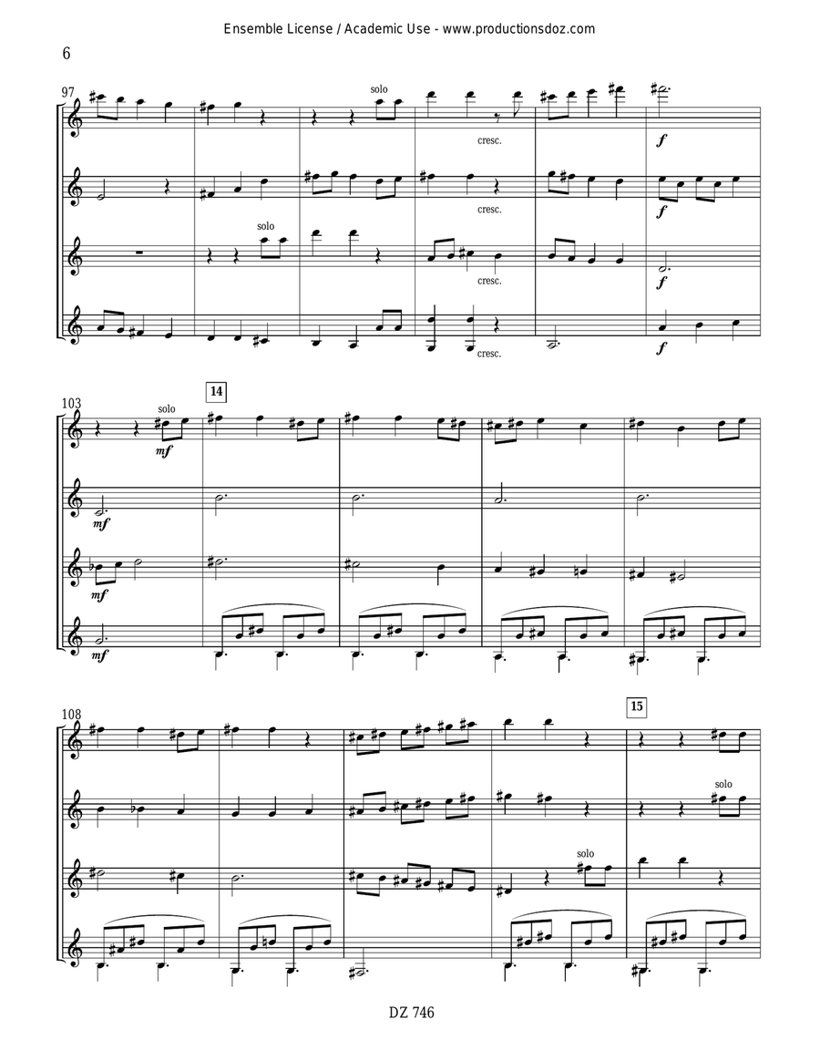 Provence Provence Guitar Ensemble scores gallery preview page 6