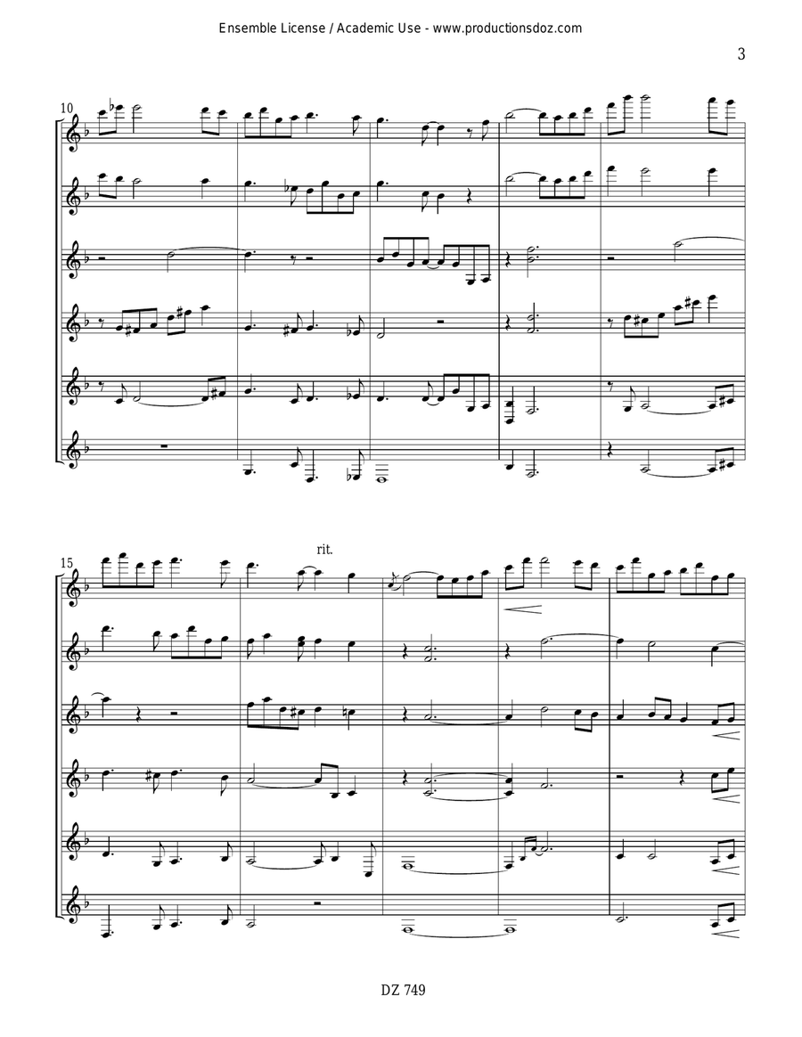 Scènes d'enfants, VII-XIII Guitar Ensemble scores gallery preview page 3