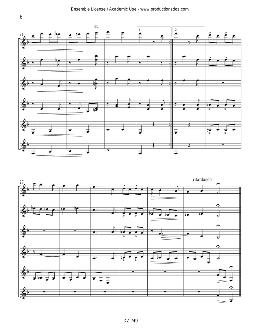 Scènes d'enfants, VII-XIII Guitar Ensemble scores gallery preview page 6