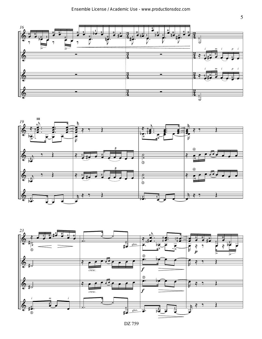 Danse Danse Guitar Ensemble scores gallery preview page 5