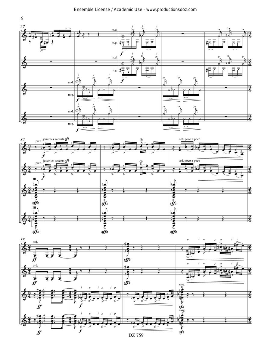 Danse Danse Guitar Ensemble scores gallery preview page 6