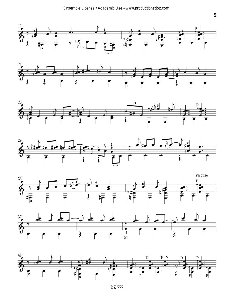 Diferencias por otra parte Classical Guitar scores gallery preview page 5