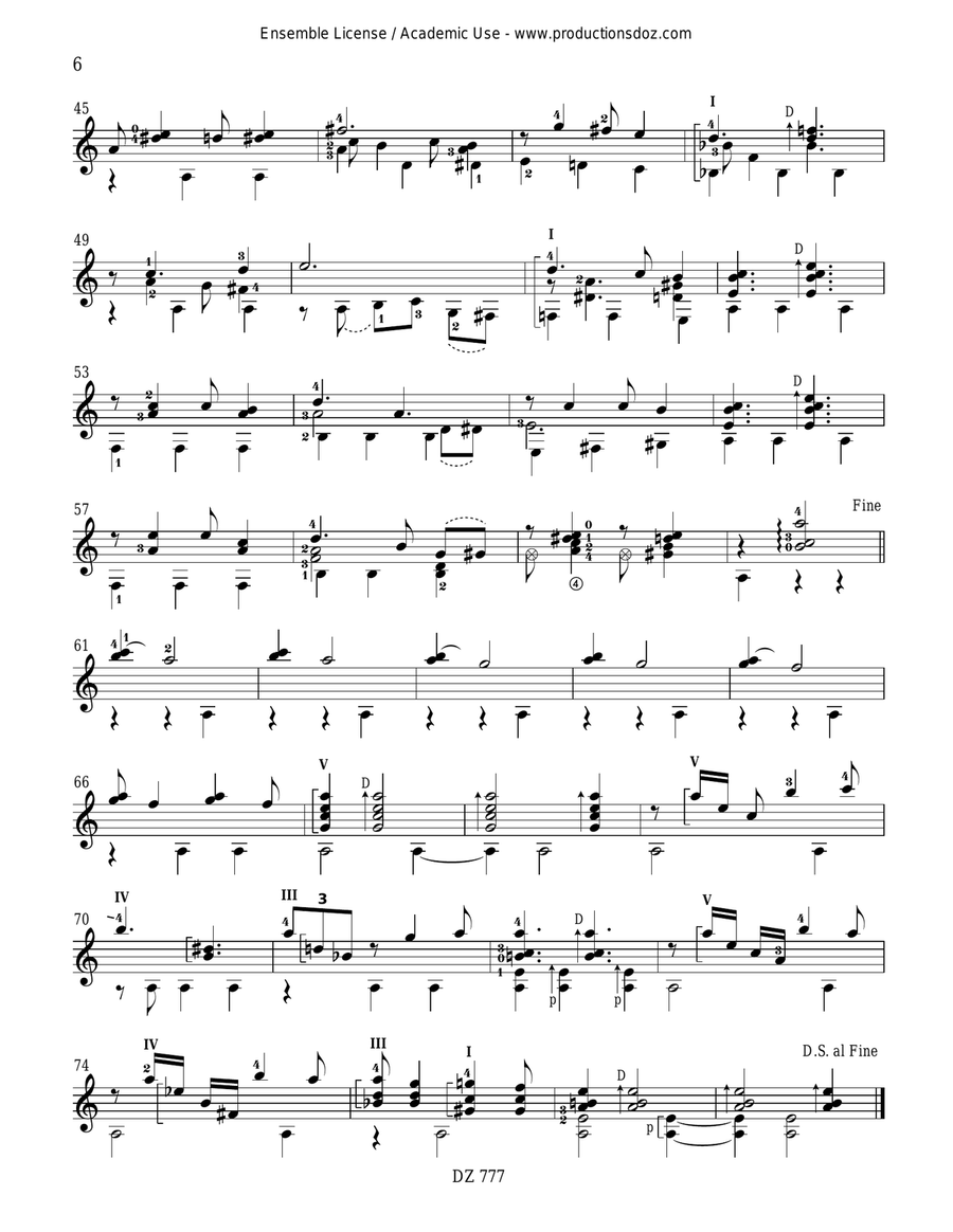 Diferencias por otra parte Classical Guitar scores gallery preview page 6
