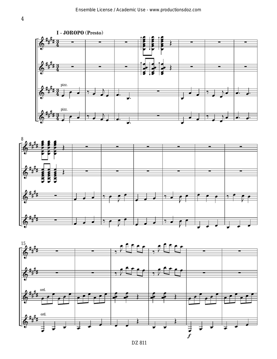 Divertissements sur un thème de Vivaldi Guitar Ensemble scores gallery preview page 4