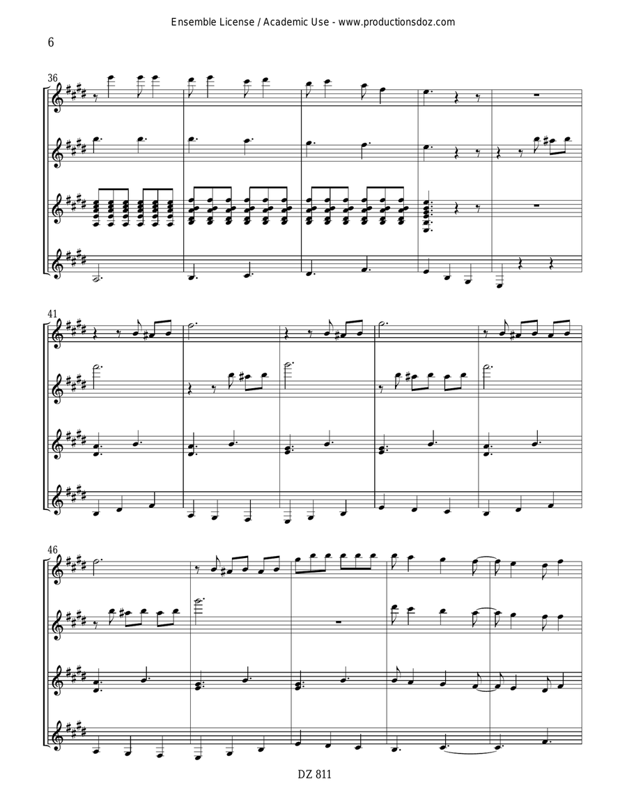 Divertissements sur un thème de Vivaldi Guitar Ensemble scores gallery preview page 6