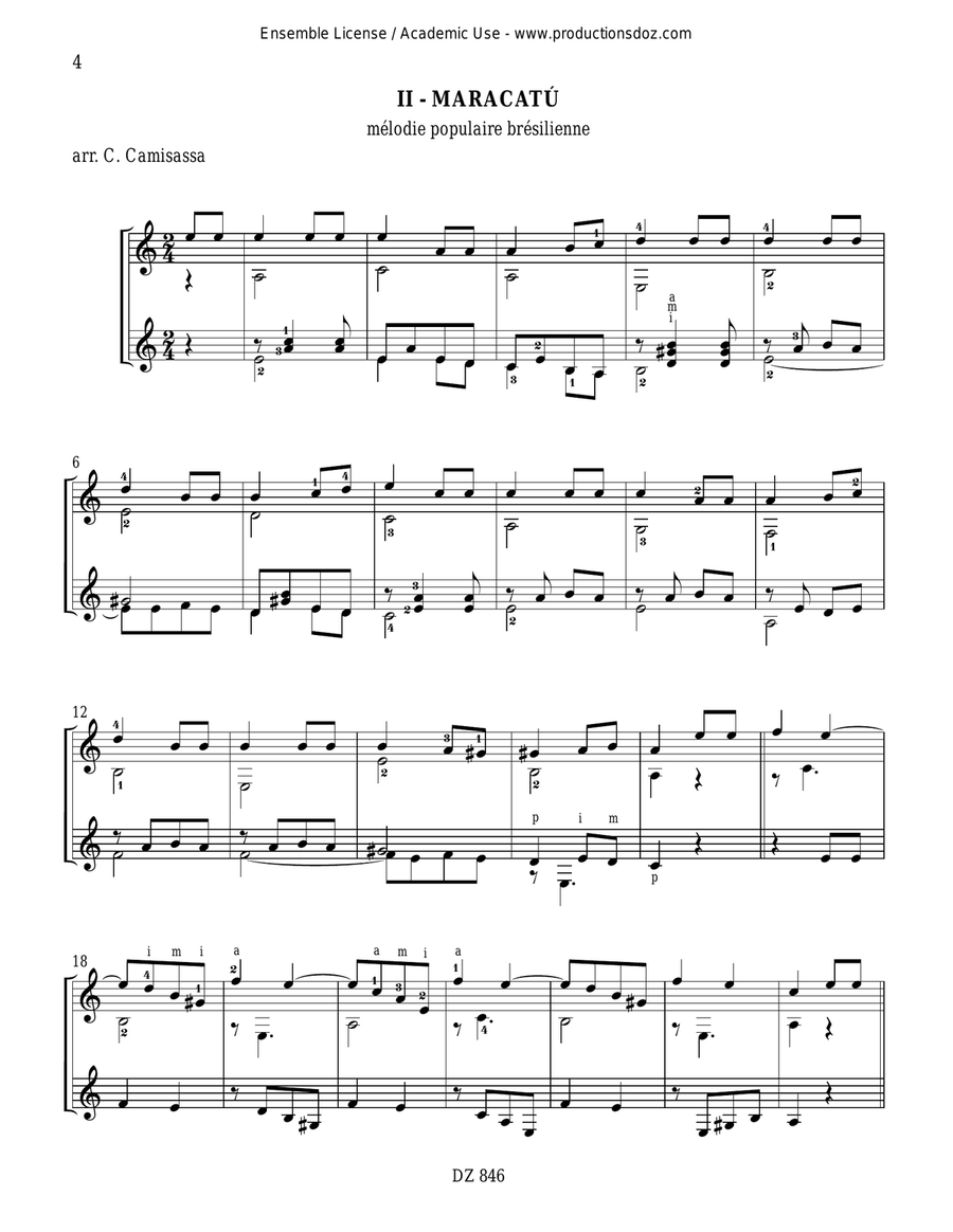 Brésil en duo Brésil en duo Classical Guitar scores gallery preview page 4