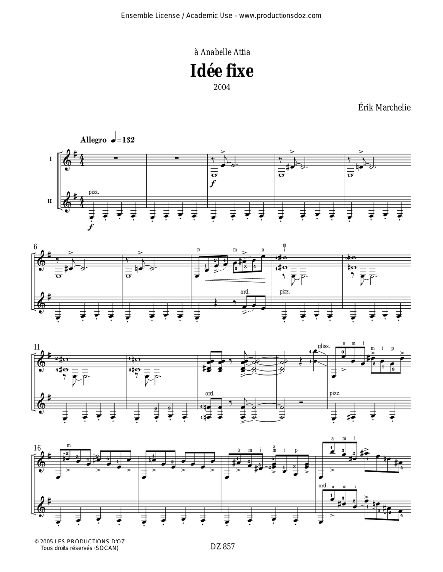Idée fixe Idée fixe Classical Guitar scores gallery preview page 3