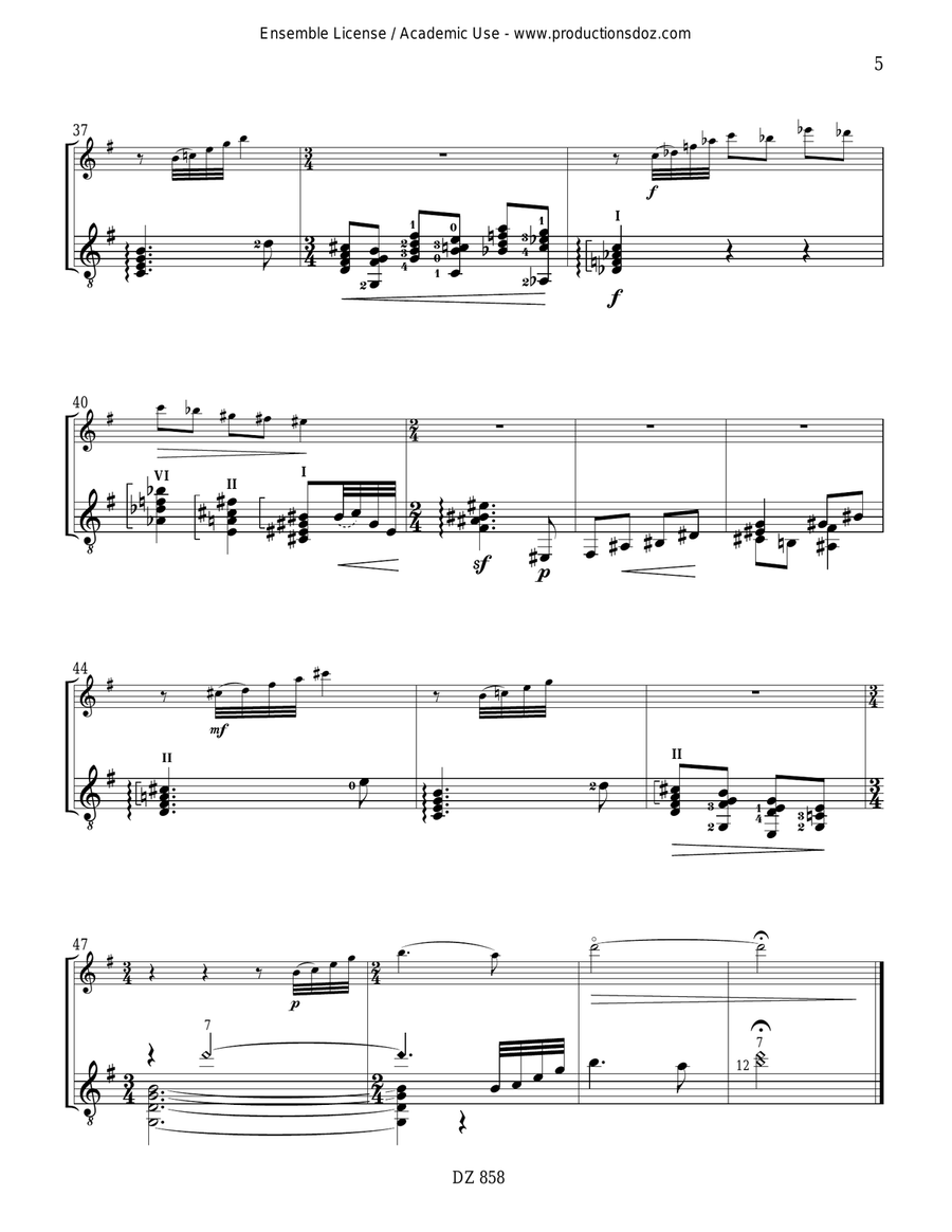 D'un soleil, la nuit... D'un soleil, la nuit... Flute scores gallery preview page 5