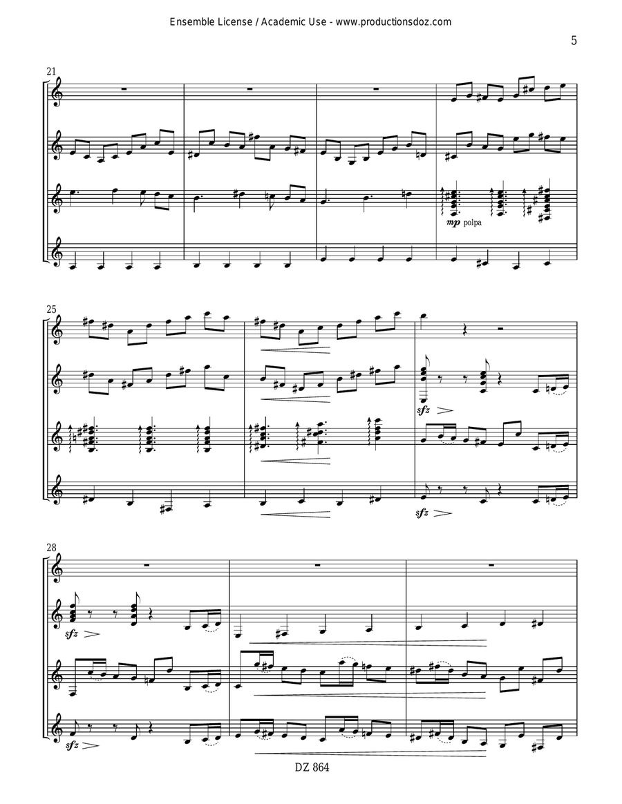 PartiTango PartiTango Guitar Ensemble scores gallery preview page 5