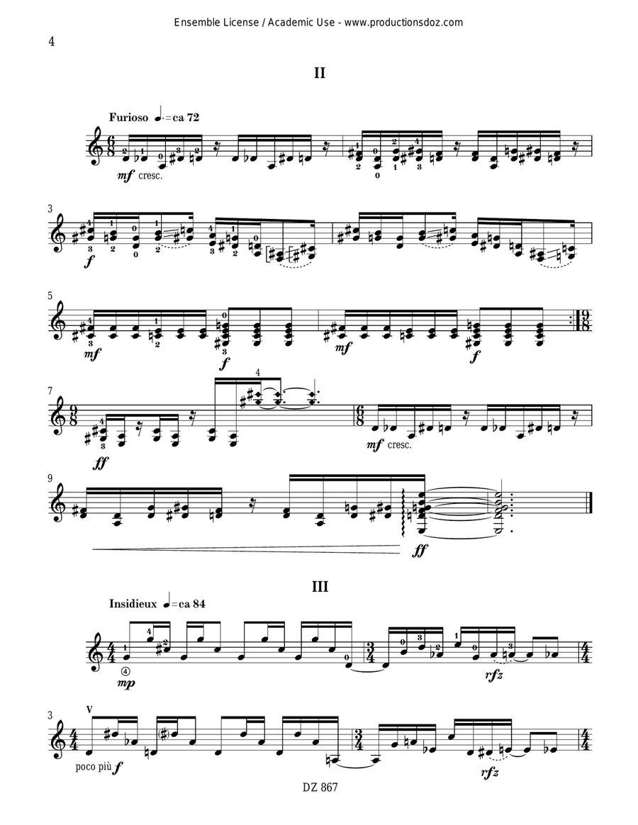 13 Préludes 13 Préludes Classical Guitar scores gallery preview page 4