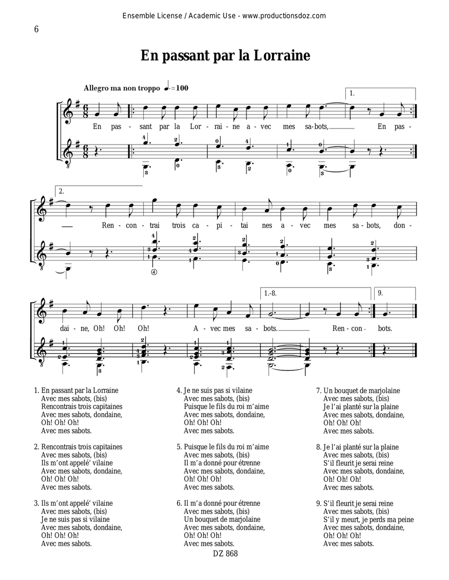 Les plus belles chansons du temps passé Classical Guitar scores gallery preview page 6
