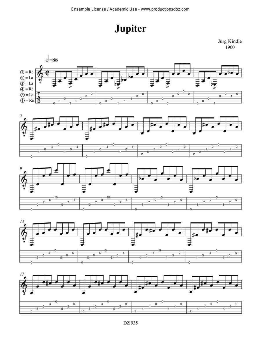 Jupiter Jupiter Classical Guitar scores gallery preview page 2