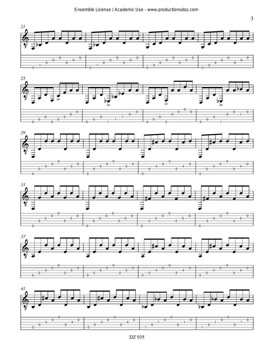 Jupiter Jupiter Classical Guitar scores gallery preview page 3