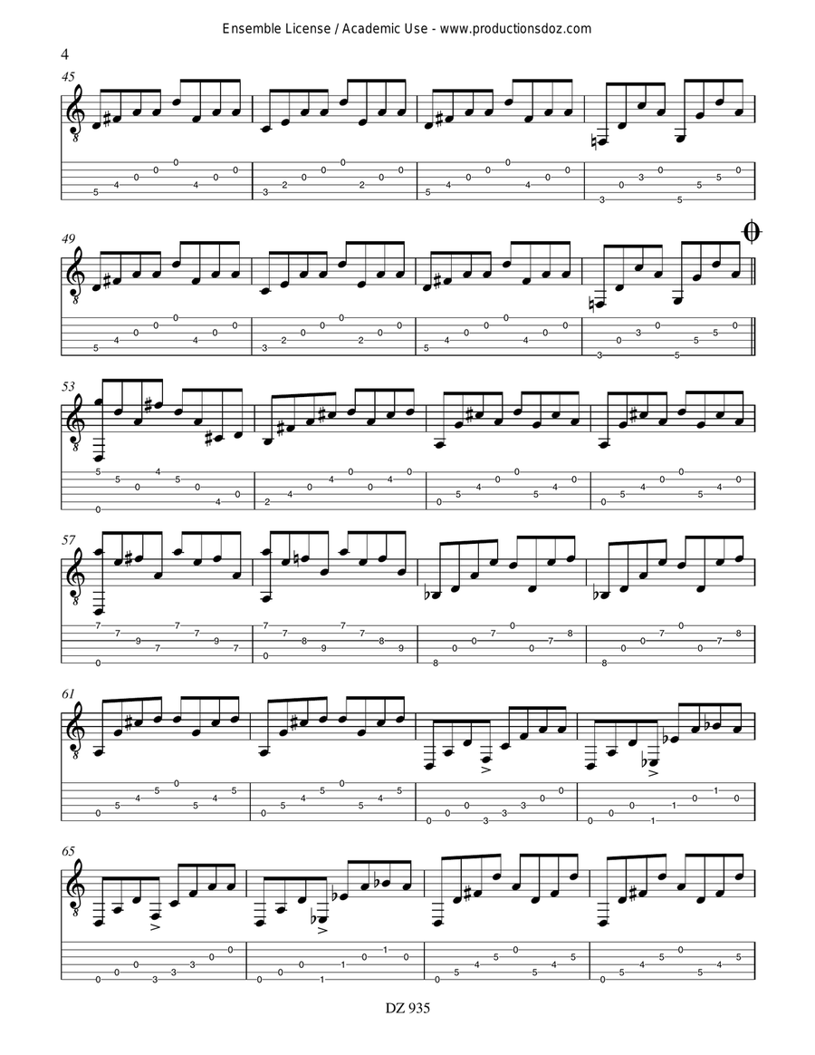 Jupiter Jupiter Classical Guitar scores gallery preview page 4