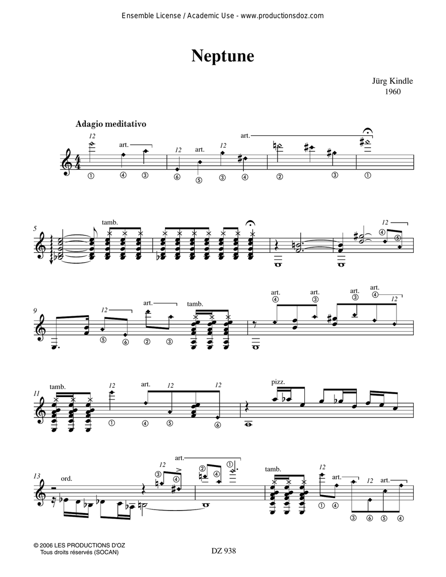 Neptune Neptune Classical Guitar scores gallery preview page 2