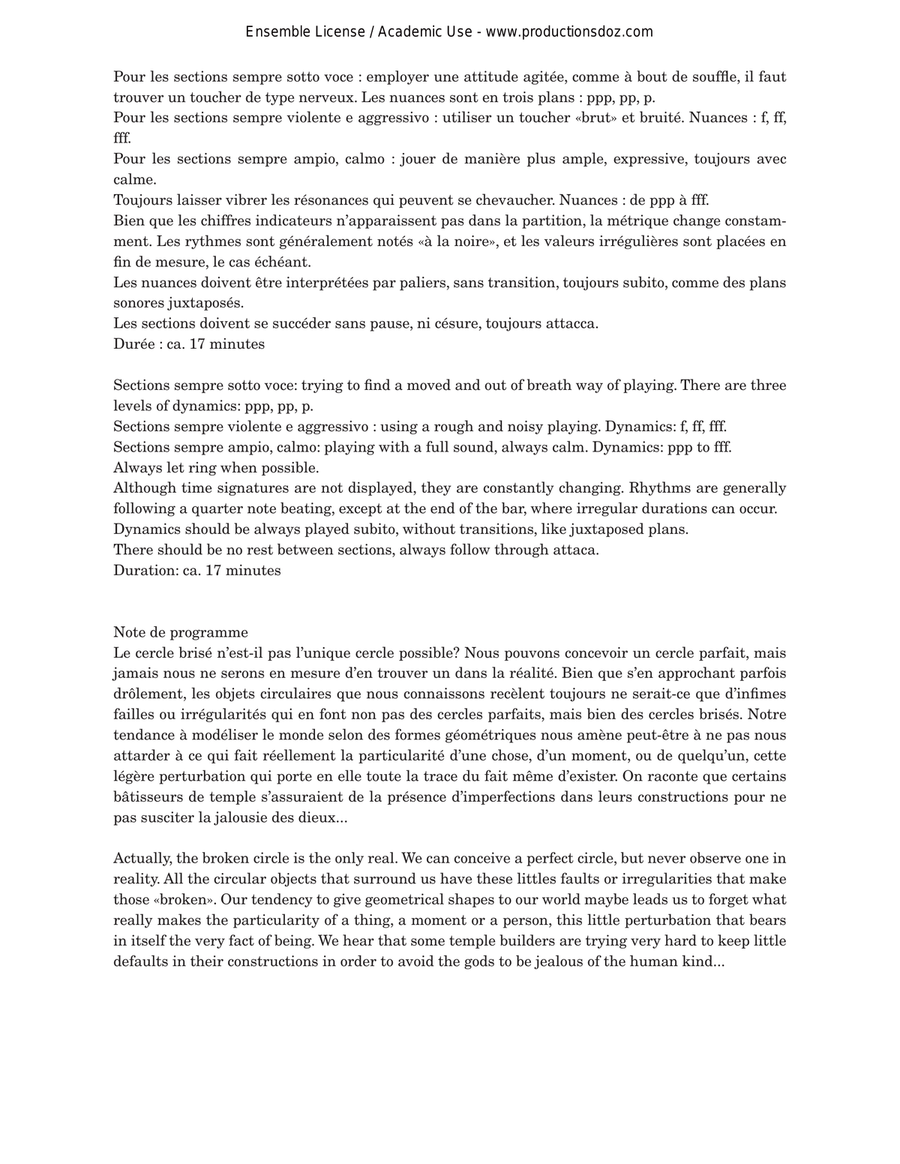 Nos cercles brisés Nos cercles brisés Classical Guitar scores gallery preview page 3