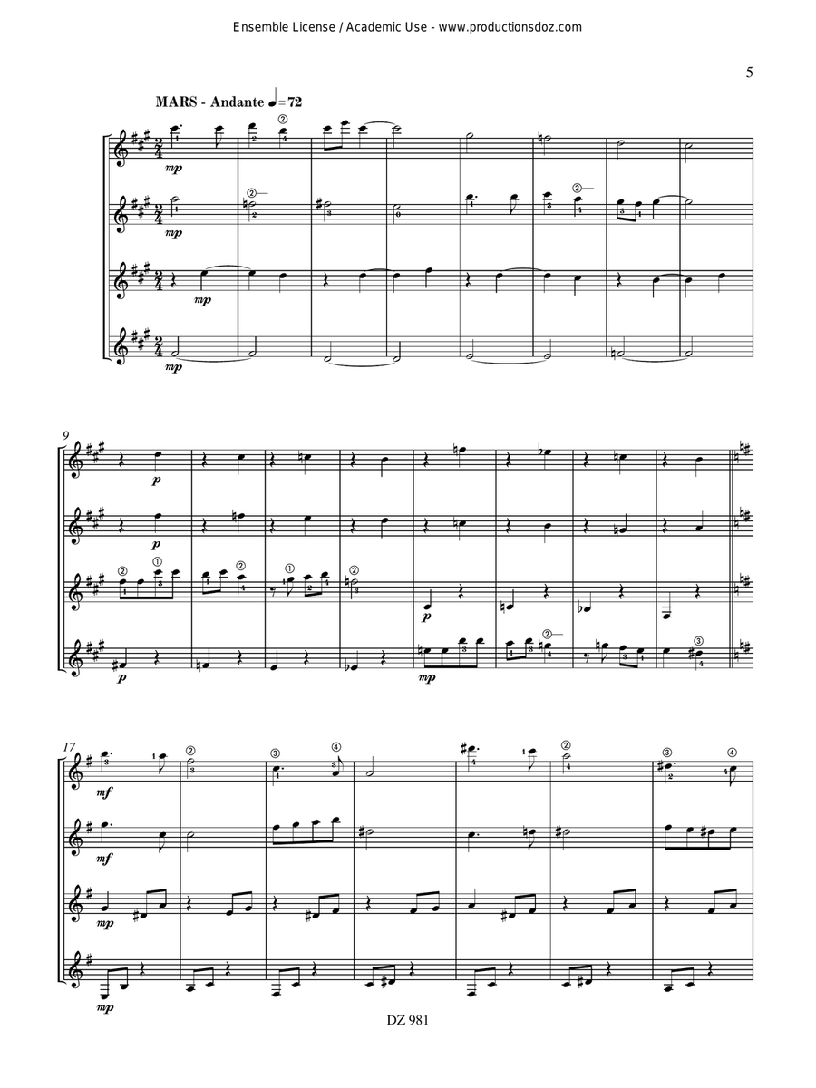Musique facile pour 4 guitares - Japon (Les saisons japonaises, vol. 1) Guitar Ensemble scores gallery preview page 5