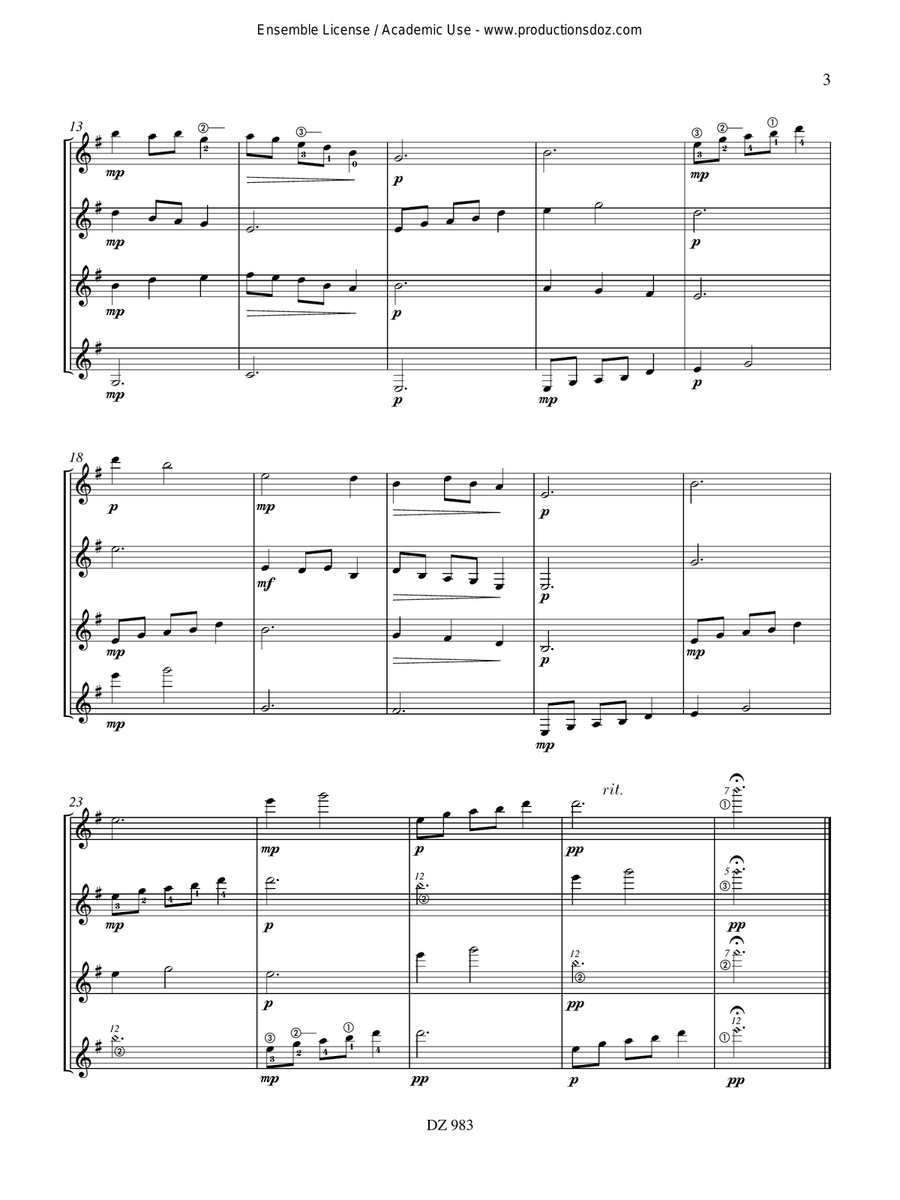 Musique facile pour 4 guitares - Japon (Les saisons japonaises, vol. 3) Guitar Ensemble scores gallery preview page 3