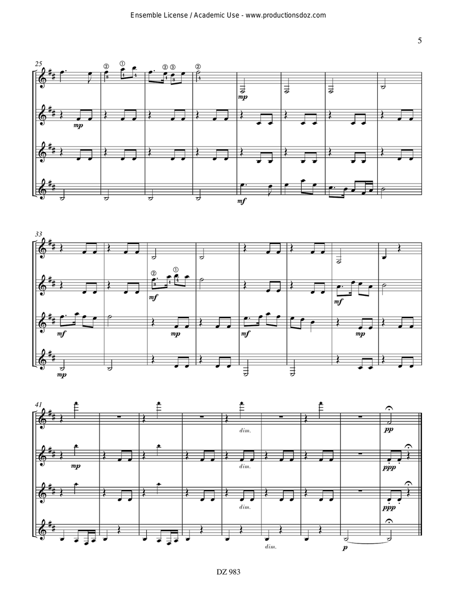 Musique facile pour 4 guitares - Japon (Les saisons japonaises, vol. 3) Guitar Ensemble scores gallery preview page 5