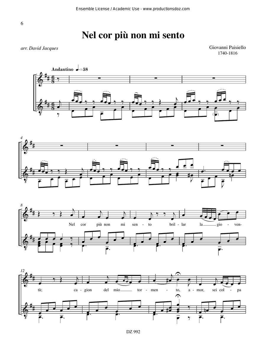 8 mélodies et airs italiens Classical Guitar scores gallery preview page 6