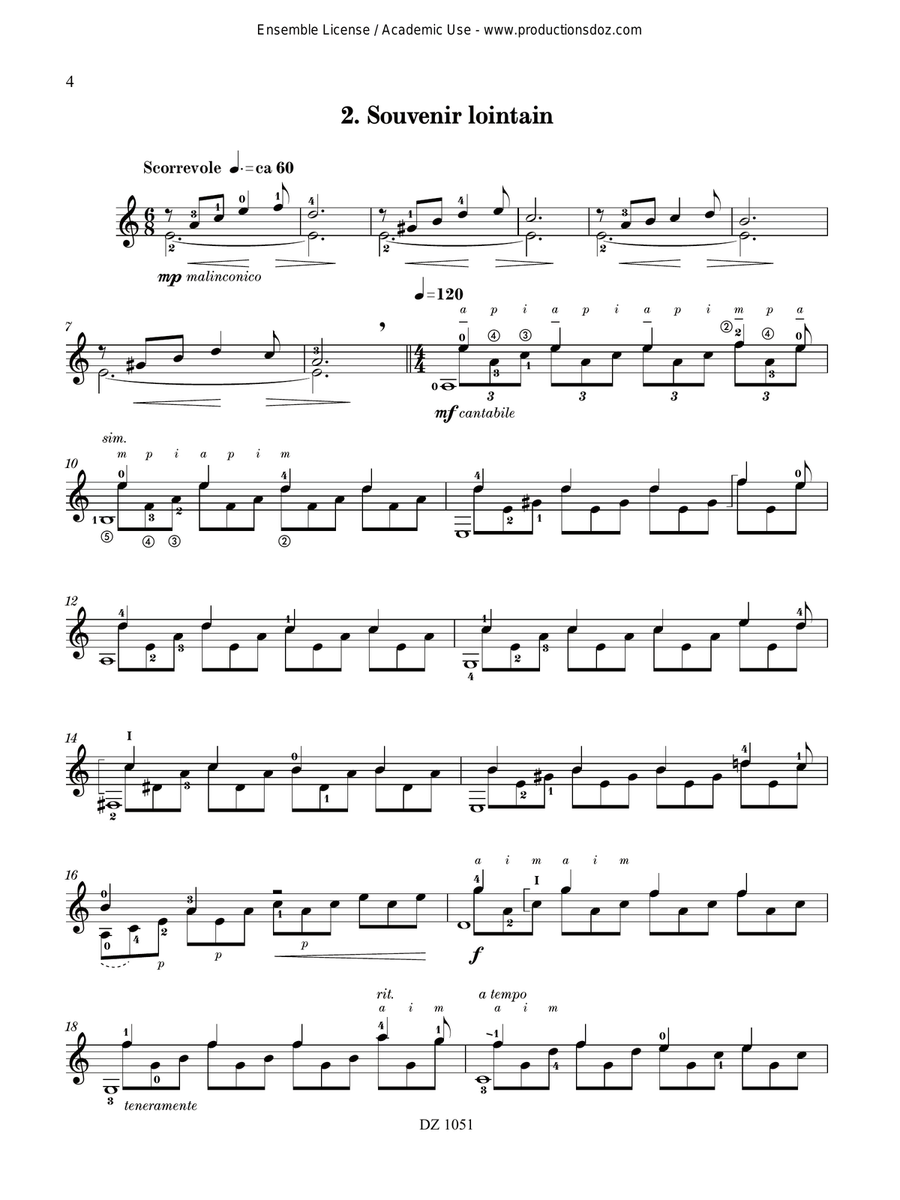 Rivages Rivages Classical Guitar scores gallery preview page 4
