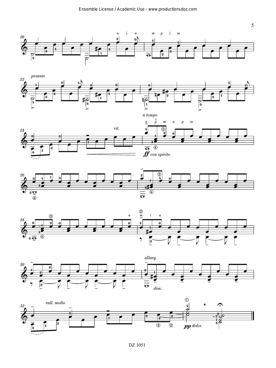 Rivages Rivages Classical Guitar scores gallery preview page 5