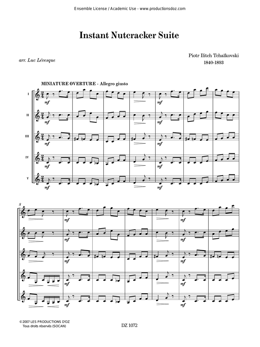 Instant Nutcracker Suite Instant Nutcracker Suite Guitar Ensemble scores gallery preview page 3