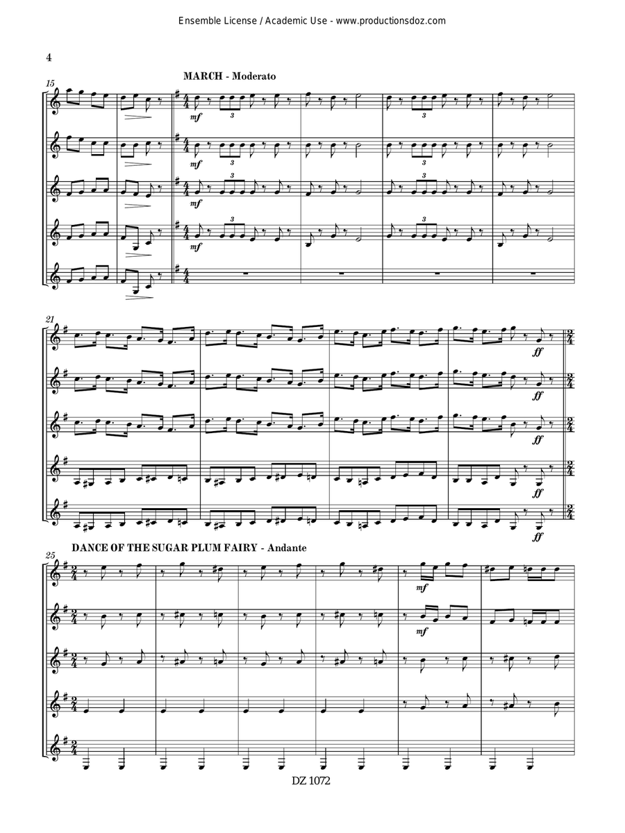 Instant Nutcracker Suite Instant Nutcracker Suite Guitar Ensemble scores gallery preview page 4