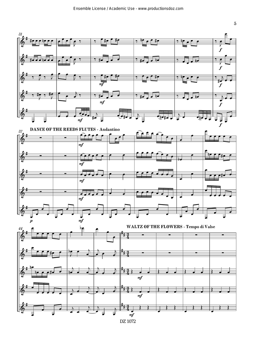Instant Nutcracker Suite Instant Nutcracker Suite Guitar Ensemble scores gallery preview page 5