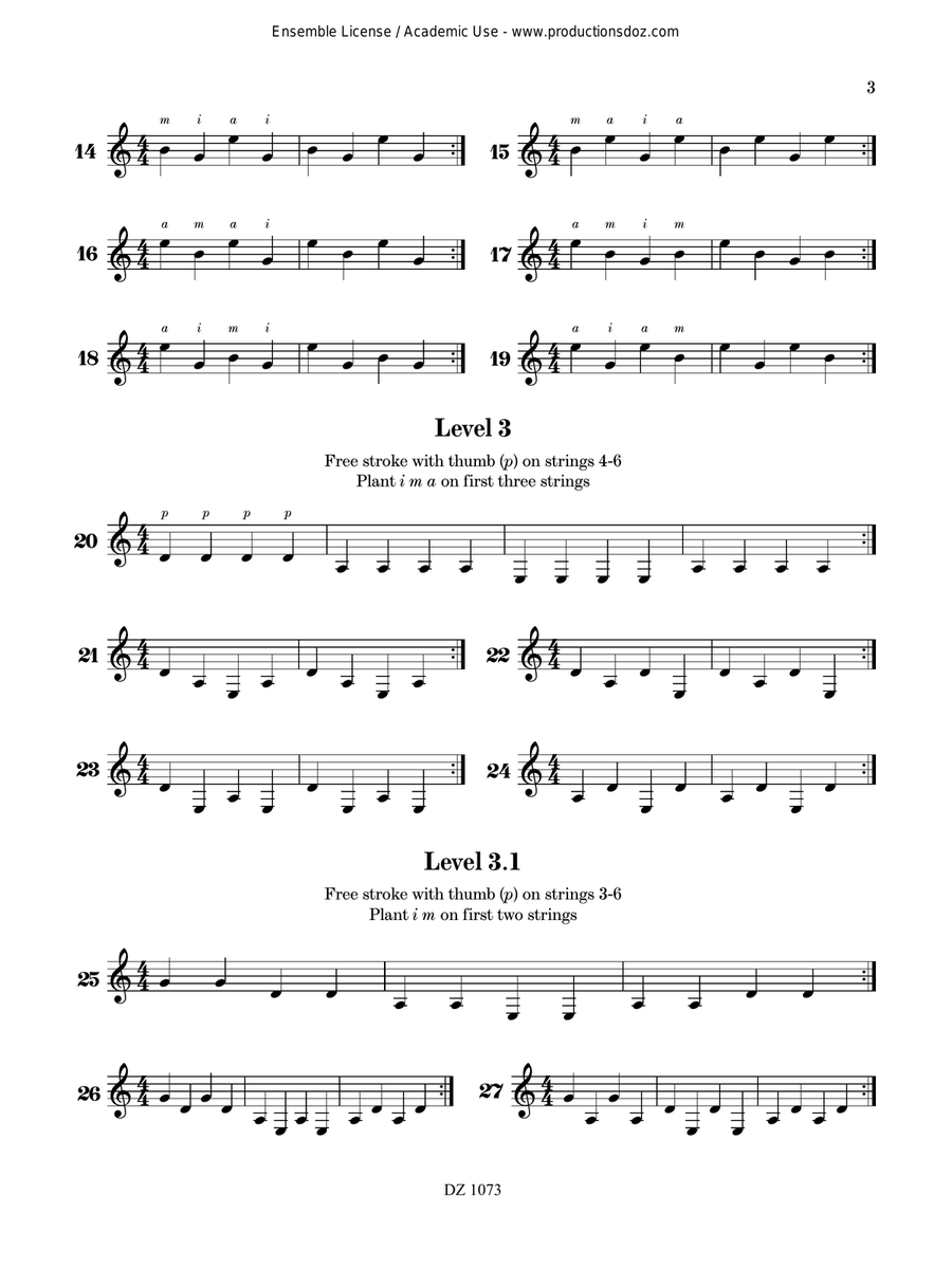 The 120 Missing Right Hand Studies Classical Guitar scores gallery preview page 3