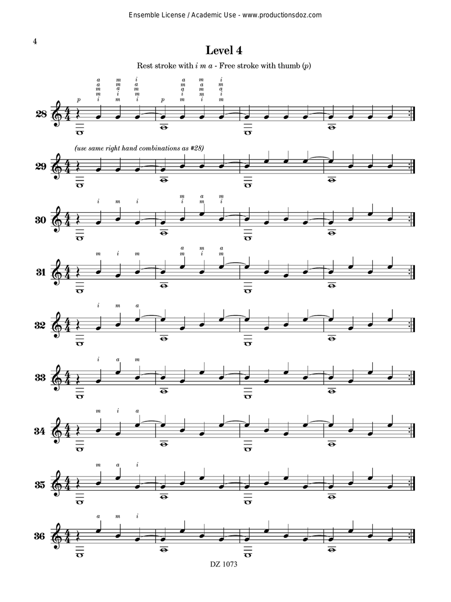 The 120 Missing Right Hand Studies Classical Guitar scores gallery preview page 4
