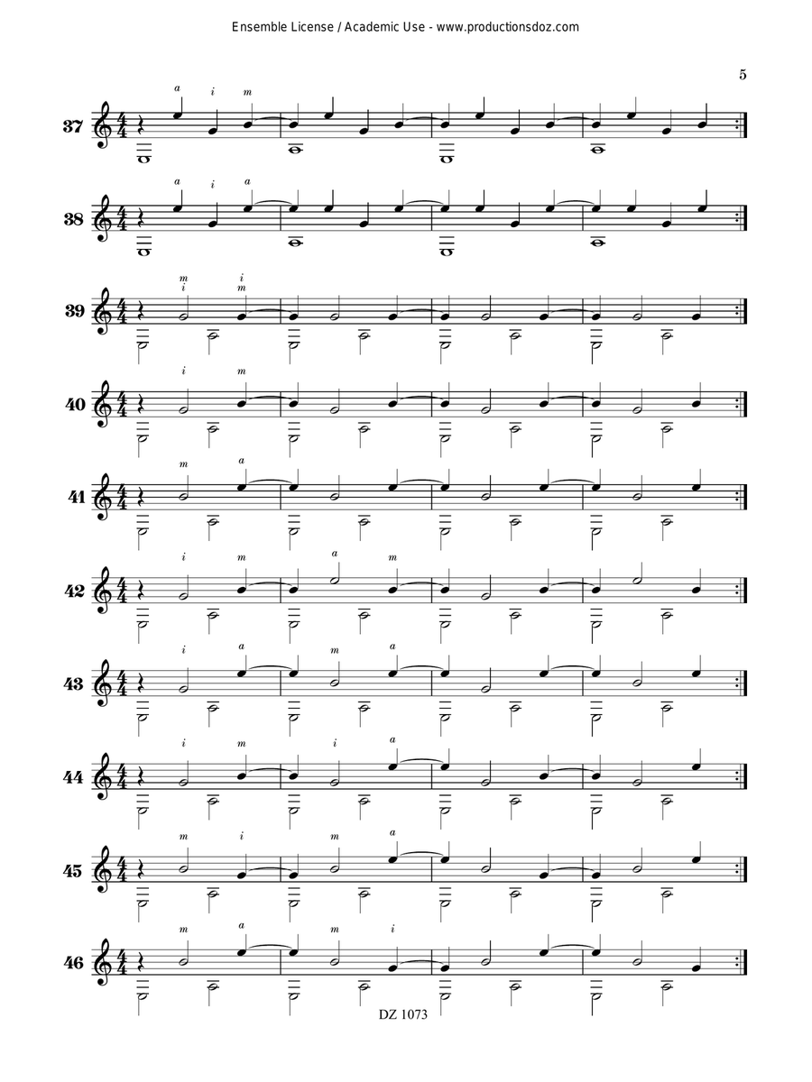 The 120 Missing Right Hand Studies Classical Guitar scores gallery preview page 5