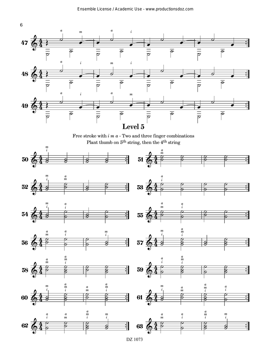 The 120 Missing Right Hand Studies Classical Guitar scores gallery preview page 6