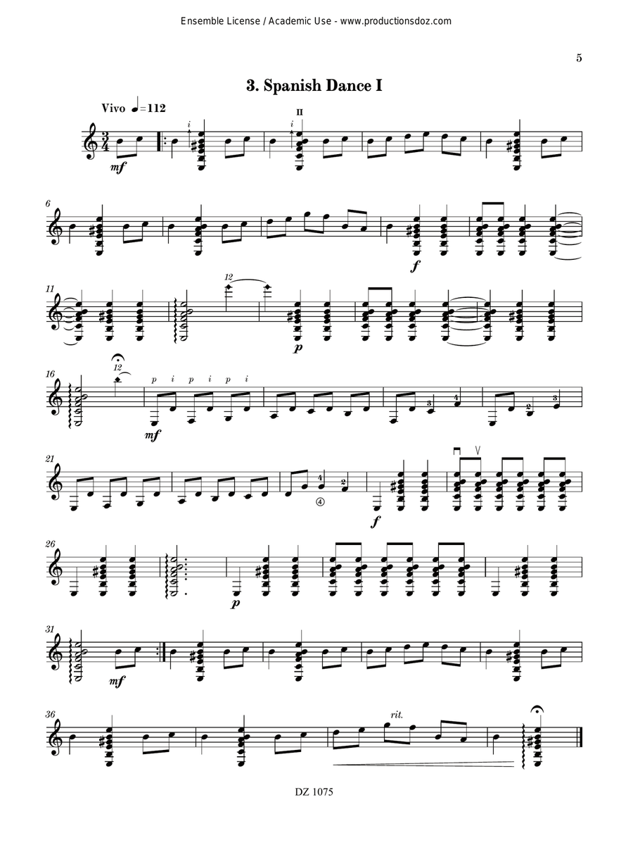 Wanderings Wanderings Classical Guitar scores gallery preview page 5