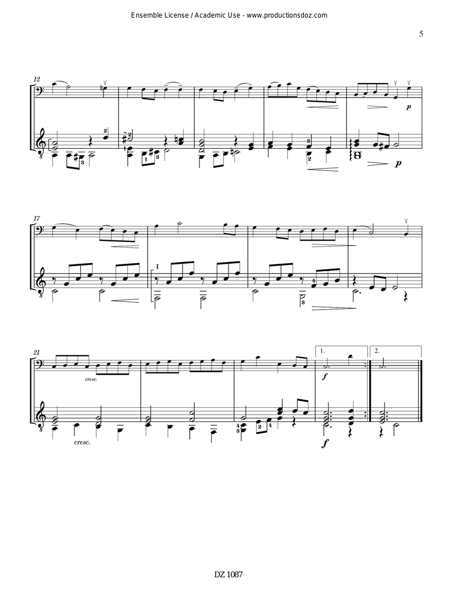 Trois pièces faciles (Bach, Handel, Haydn) Cello scores gallery preview page 5